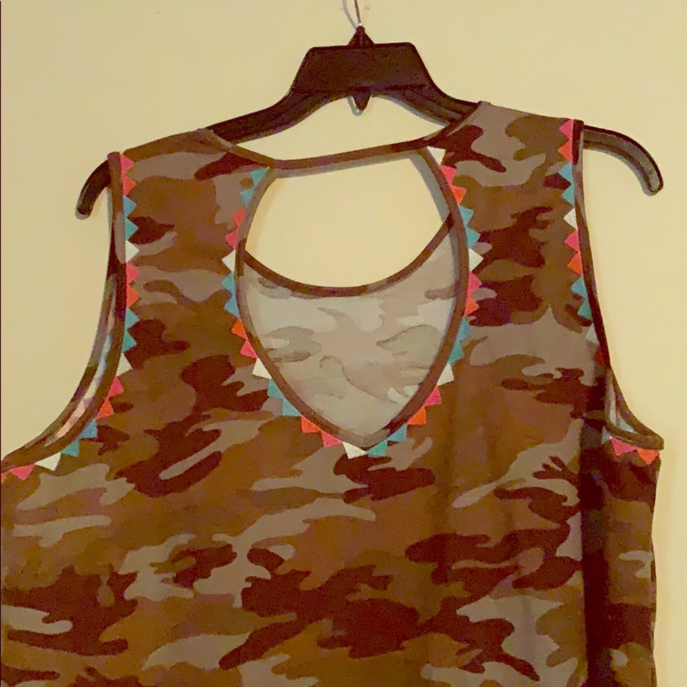 The “You’re Not Sorry” Embroidered Camo tank